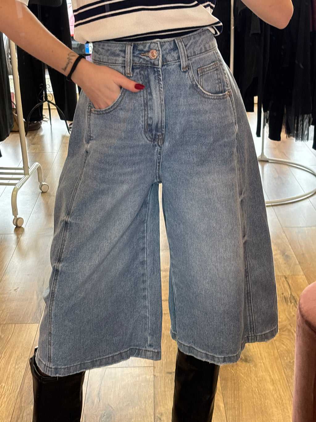 Jeans bermuda baloon