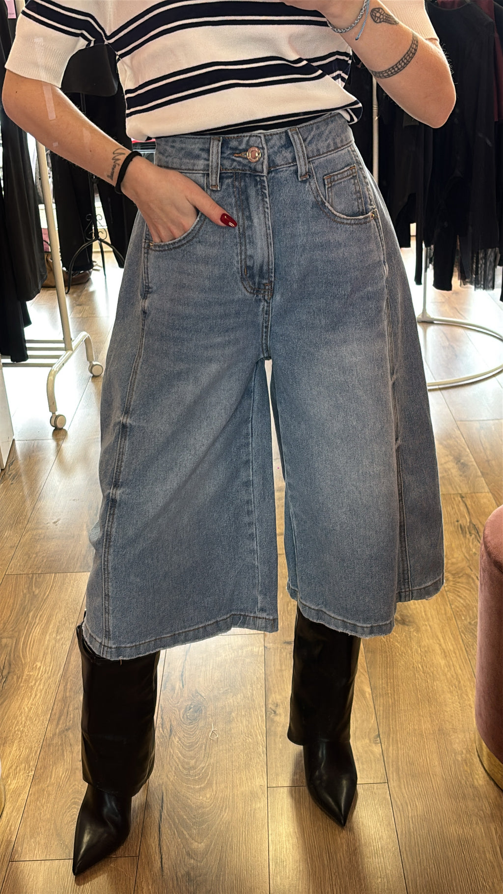 Jeans bermuda baloon