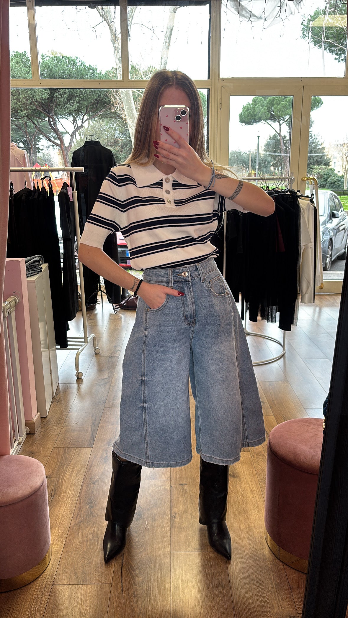Jeans bermuda baloon