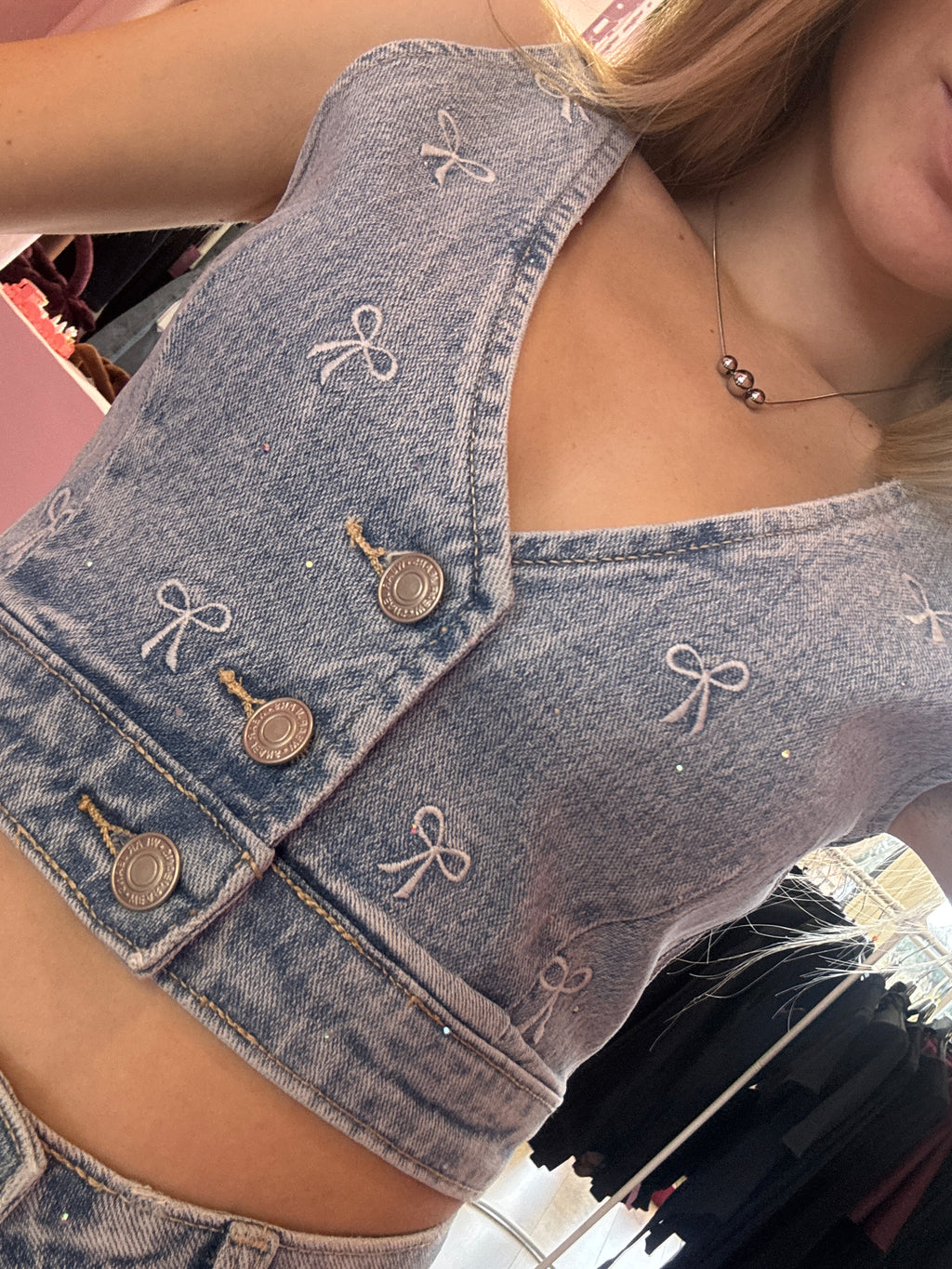 Coordinato jeans fiocco